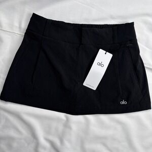 New Alo Yoga Women's Fan Club Mini Skirt Black Color Size Small W6433R